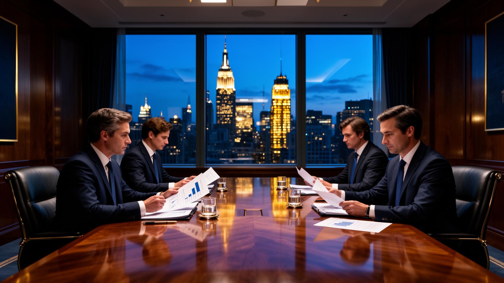 Boston Edward Group client managers reviewing applicant files in a private boardroom
